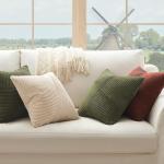 Olive Green Decorative Throw Pillow Covers Set of 2