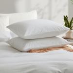 Washed Cotton Queen Duvet Cover Set, White