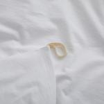 Washed Cotton Queen Duvet Cover Set, White