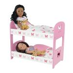 Pink Butterfly Bunk Bed Set for 18-Inch Dolls