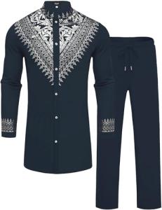 Men's African Dashiki 2-Piece Formal Set
