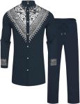 Men's African Dashiki 2-Piece Formal Set