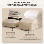 Space-Saving Compression Organizer for Bedding and Blankets