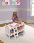 Badger Basket Doll Bunk Bed with Accessories - White/Pink