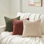 Olive Green Decorative Throw Pillow Covers Set of 2