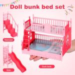 Doll Bunk Bed Set for Miniature Homes