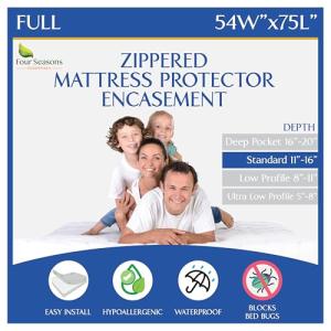 Full Size Waterproof Mattress Protector Bedbug Cover