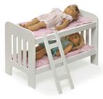 Badger Basket Doll Bunk Bed with Accessories - White/Pink