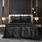 AiMay 6 Piece Luxury Satin Bed Sheet Set