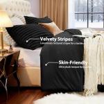 Cozy Black Faux Fur Queen Comforter Set