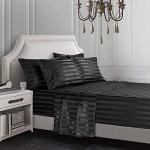 AiMay 6 Piece Luxury Satin Bed Sheet Set