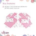 Pink Butterfly Bunk Bed Set for 18-Inch Dolls