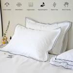 Ranznaz White Cotton Pillow Shams Set of 2
