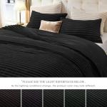 Cozy Black Faux Fur Queen Comforter Set