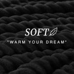 Cozy Black Faux Fur Queen Comforter Set