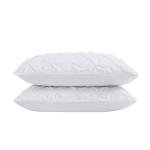 Vaulia White Microfiber Pinch Pleat Pillow Shams 2 Pack