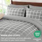 CozyLux 7-Piece Queen Comforter Set in Grey