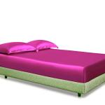 Rajan Luxury Satin Twin Bed Set in Hot Pink