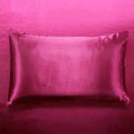 Rajan Luxury Satin Twin Bed Set in Hot Pink