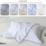 Ranznaz White Cotton Pillow Shams Set of 2