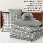 CozyLux 7-Piece Queen Comforter Set in Grey