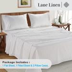 Lane Linen White Queen Sheet Set - 100% Cotton