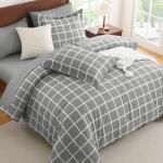 CozyLux 7-Piece Queen Comforter Set in Grey