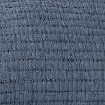 Blue Cotton Chambray Channel Stitch Pillow Sham