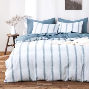 Wake In Cloud Striped Duvet Set, Full Size
