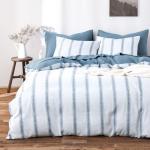 Wake In Cloud Striped Duvet Set, Full Size