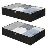 Fixwal Black Underbed Storage Bags with Clear Window
