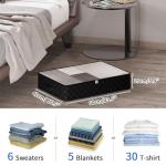 Fixwal Black Underbed Storage Bags with Clear Window