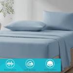 Comfort Spaces Cotton Twin Sheet Set in Blue
