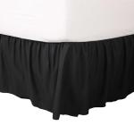 Martex Black Microfiber Full Ruffle Bed Skirt