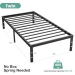 Sweetcrispy Twin Metal Bed Frame with Storage
