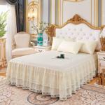Queen Double Lace Bed Skirt with 17in Drop