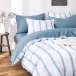 Wake In Cloud Striped Duvet Set, Full Size