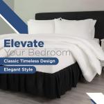 Martex Black Microfiber Full Ruffle Bed Skirt