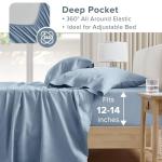Comfort Spaces Cotton Twin Sheet Set in Blue