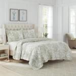 Laura Ashley Queen Floral Quilt Set, 3 Pieces