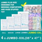 Extra Large Vacuum Storage Bags for Bedding (4 Pack)
