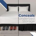 Martex Black Microfiber Full Ruffle Bed Skirt