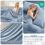Comfort Spaces Cotton Twin Sheet Set in Blue
