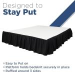 Martex Black Microfiber Full Ruffle Bed Skirt