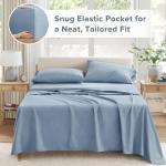 Comfort Spaces Cotton Twin Sheet Set in Blue