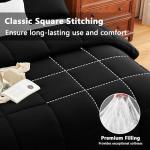 CozyLux 3-Piece Soft Black Bed Set