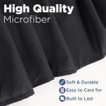 Martex Black Microfiber Full Ruffle Bed Skirt