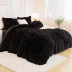 Cozy Faux Fur Bed Set with Velvet Comforter