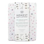 HonestBaby Organic Cotton Crib Sheets Set - Light Blue