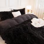 Cozy Faux Fur Bed Set with Velvet Comforter